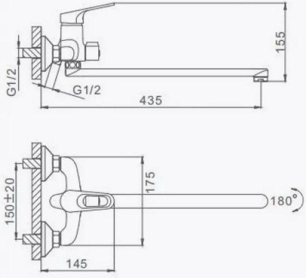 Смеситель для ванны Frap 2213F, однозахватный купить,35800
