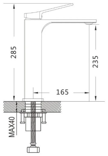 Смеситель Shevanik S6111H , латунь, цвет черный купить,NaN