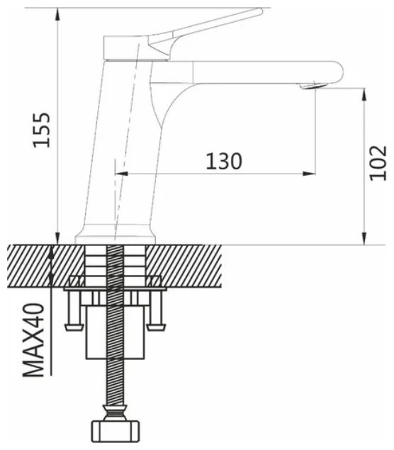 Смеситель Shevanik S8301H, латунь, цвет черный купить,NaN