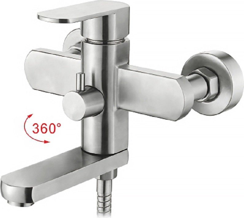 Смеситель для ванны Accoona A63205, латунь, цвет стальной купить,NaN