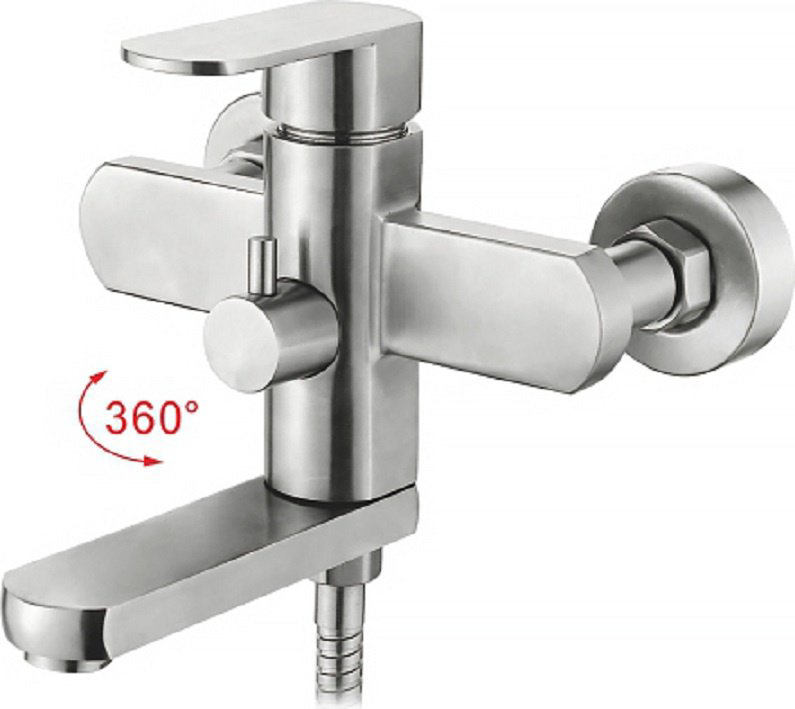Смеситель для ванны Accoona A63205, латунь, цвет стальной купить,NaN