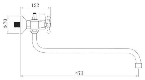 Смеситель для ванны Potato P2371 , двухзахватный