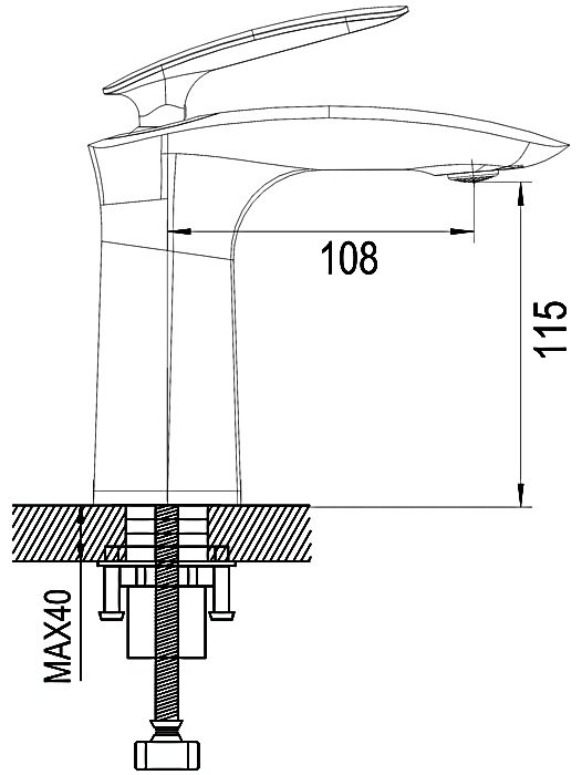 Смеситель Rose R1101, латунь, цвет хром купить,NaN