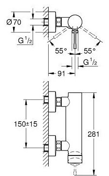 Смеситель для душа Grohe Essence 33636001, однозахватный купить,154521