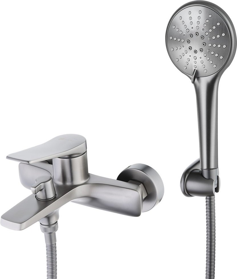 Смеситель для ванны Lemark Bronx LM3714, латунь, цвет графит купить,NaN
