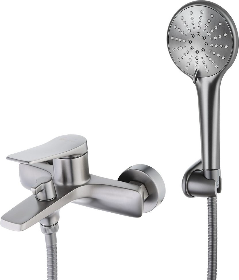 Смеситель для ванны Lemark Bronx LM3714, латунь, цвет графит купить,NaN