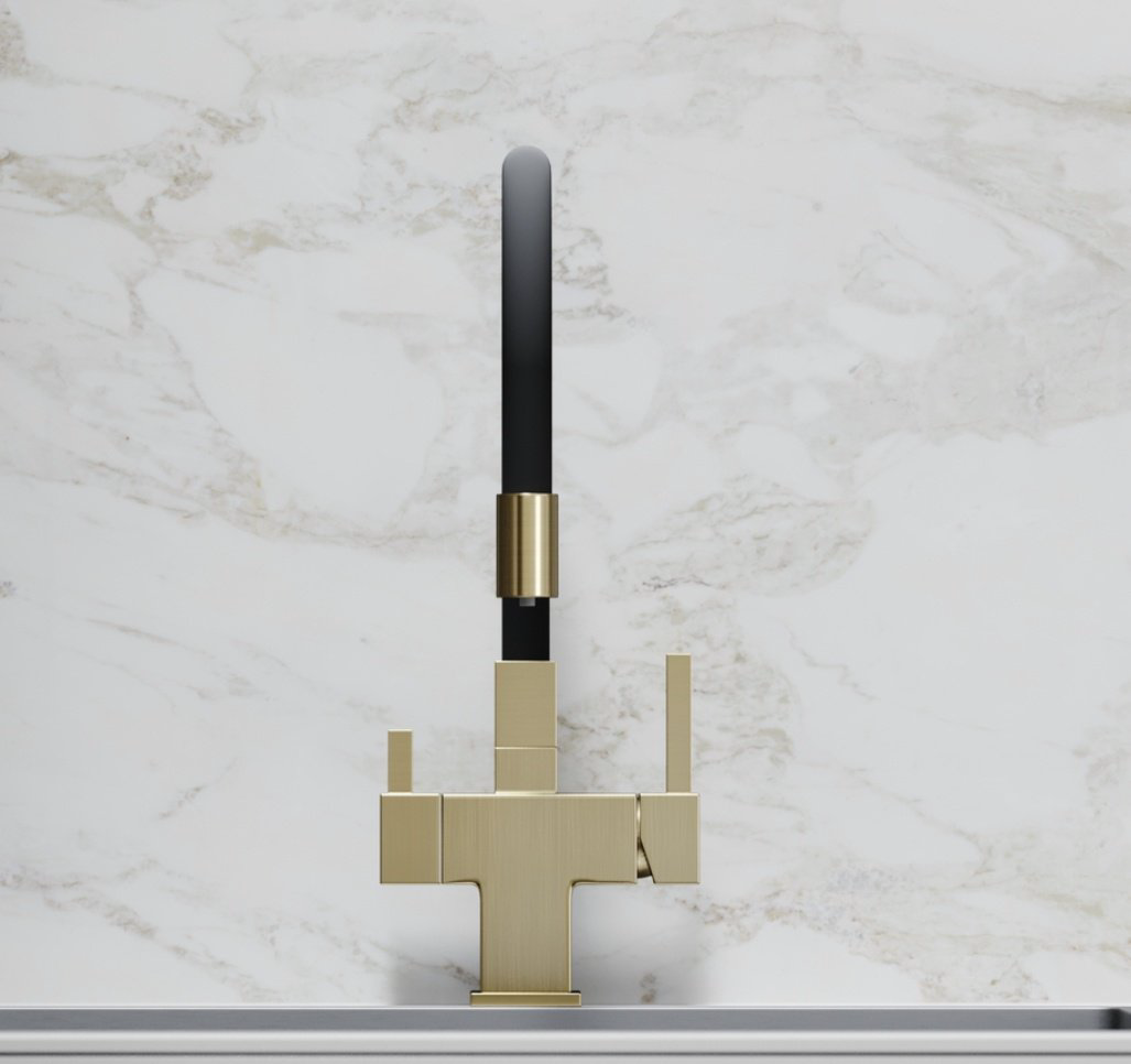 Смеситель для кухни Sancos SC4005BG, латунь, цвет золотой, черный - ForteMarket Смеситель для кухни Sancos SC4005BG, латунь, цвет золотой, черный купить,186900