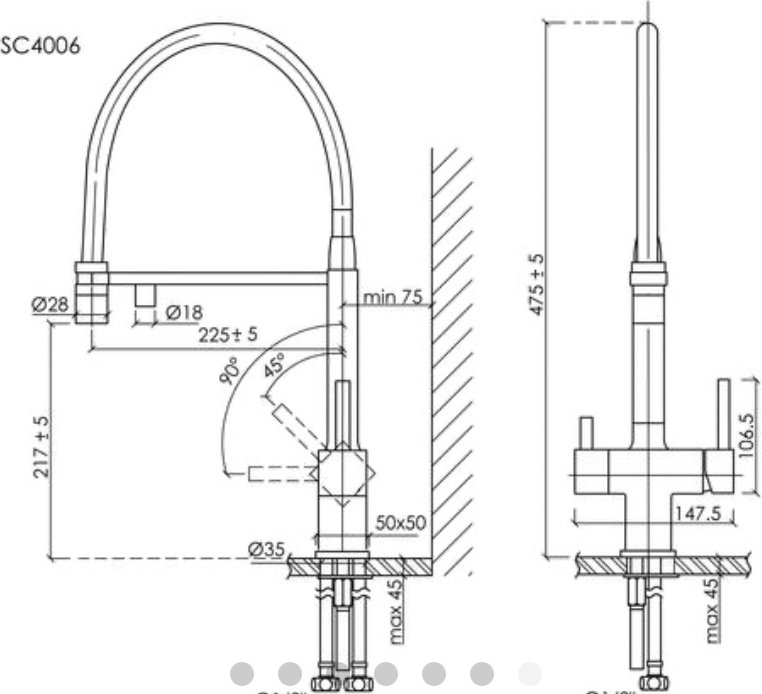 Смеситель для кухни (мойки) Sancos Eri Moro SC4006BG, однозахватный