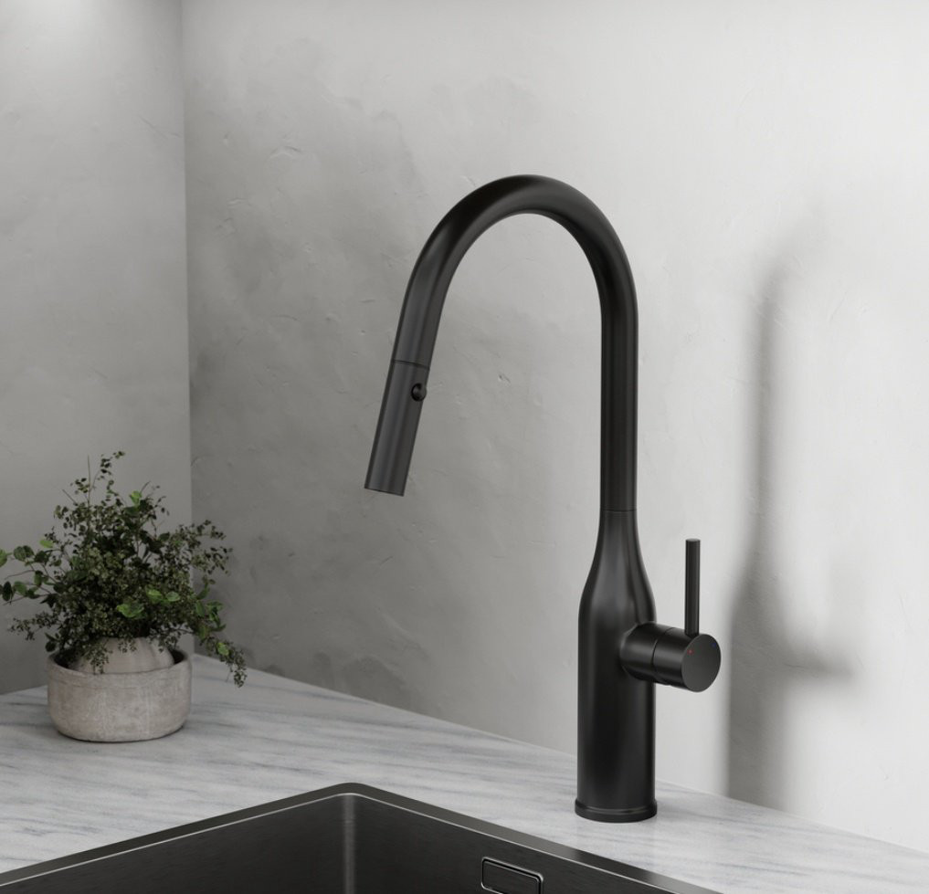 Смеситель для кухни Sancos Grand SC4002MB, латунь, цвет черный - ForteMarket Смеситель для кухни Sancos Grand SC4002MB, латунь, цвет черный купить,164500
