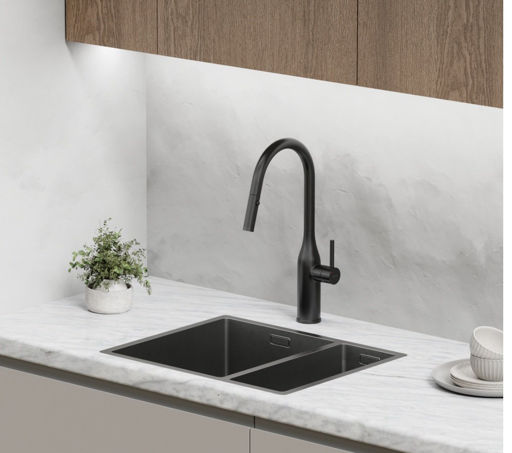 Смеситель для кухни Sancos Grand SC4002MB, латунь, цвет черный