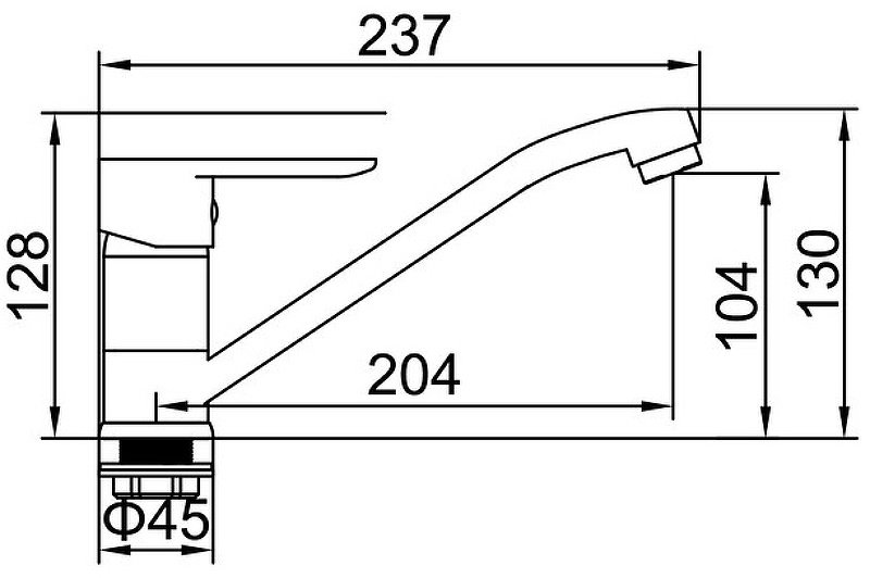 Смеситель для кухни (мойки) Accoona A5208, однозахватный купить,NaN