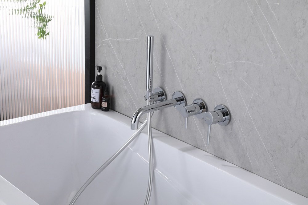 Смеситель для ванны Abber Wasser Kreis AF8130 цвет хром, однозахватный купить,284790