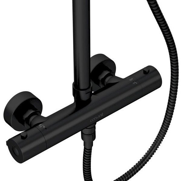 Смеситель для ванны Cersanit Brasko Black Set 3 цвет черный, однозахватный