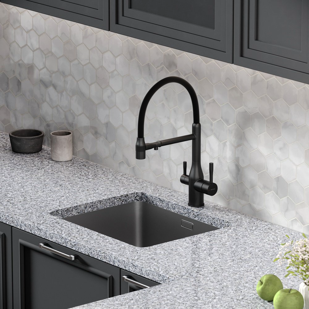 Смеситель для кухни Sancos SC4009MB, латунь, цвет черный купить,229400