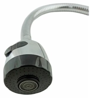Смеситель с гибким изливом Rainsberg R0613HF-8, латунь, цвет черный, хром купить,NaN