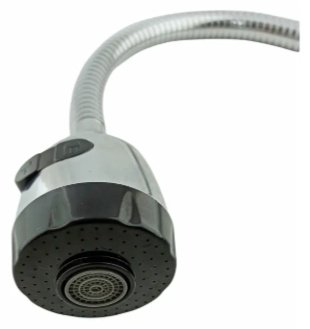 Смеситель с гибким изливом Rainsberg R0613HF-8, латунь, цвет черный, хром купить,NaN