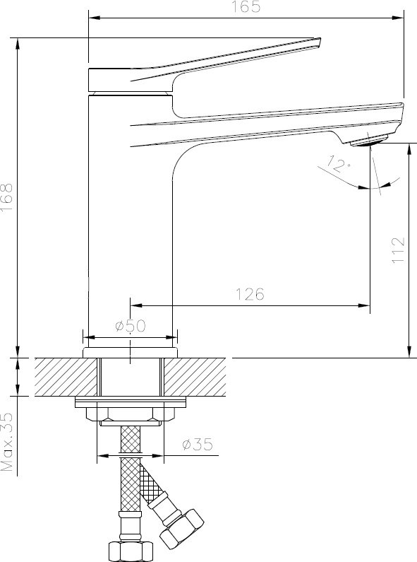 Смеситель CETUS CSF1272572C, латунь, цвет хром купить,23600