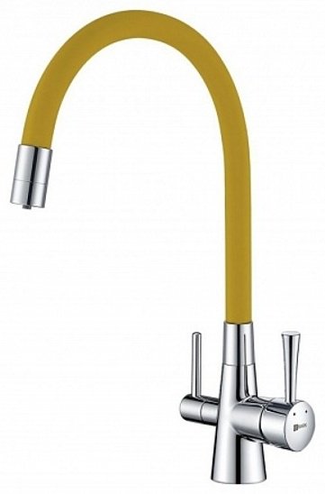 Смеситель с гибким изливом Lemark LM3075C, латунь, цвет желтый, хром - ForteMarket Смеситель с гибким изливом Lemark LM3075C, латунь, цвет желтый, хром купить,46410