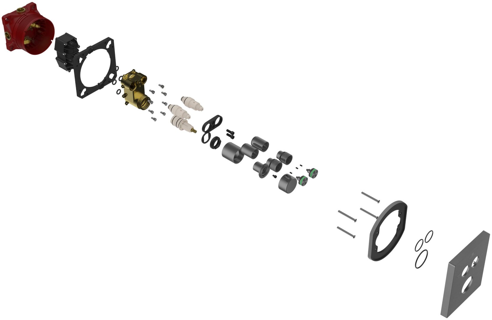 Смеситель для душа Vincea VSCV-321T-MGM, латунь, цвет стальной купить,285700