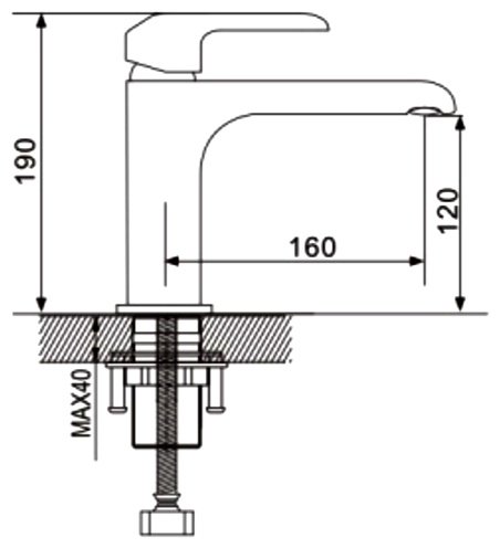 Смеситель Rose R2101F-1, латунь, цвет белый, хром купить,NaN
