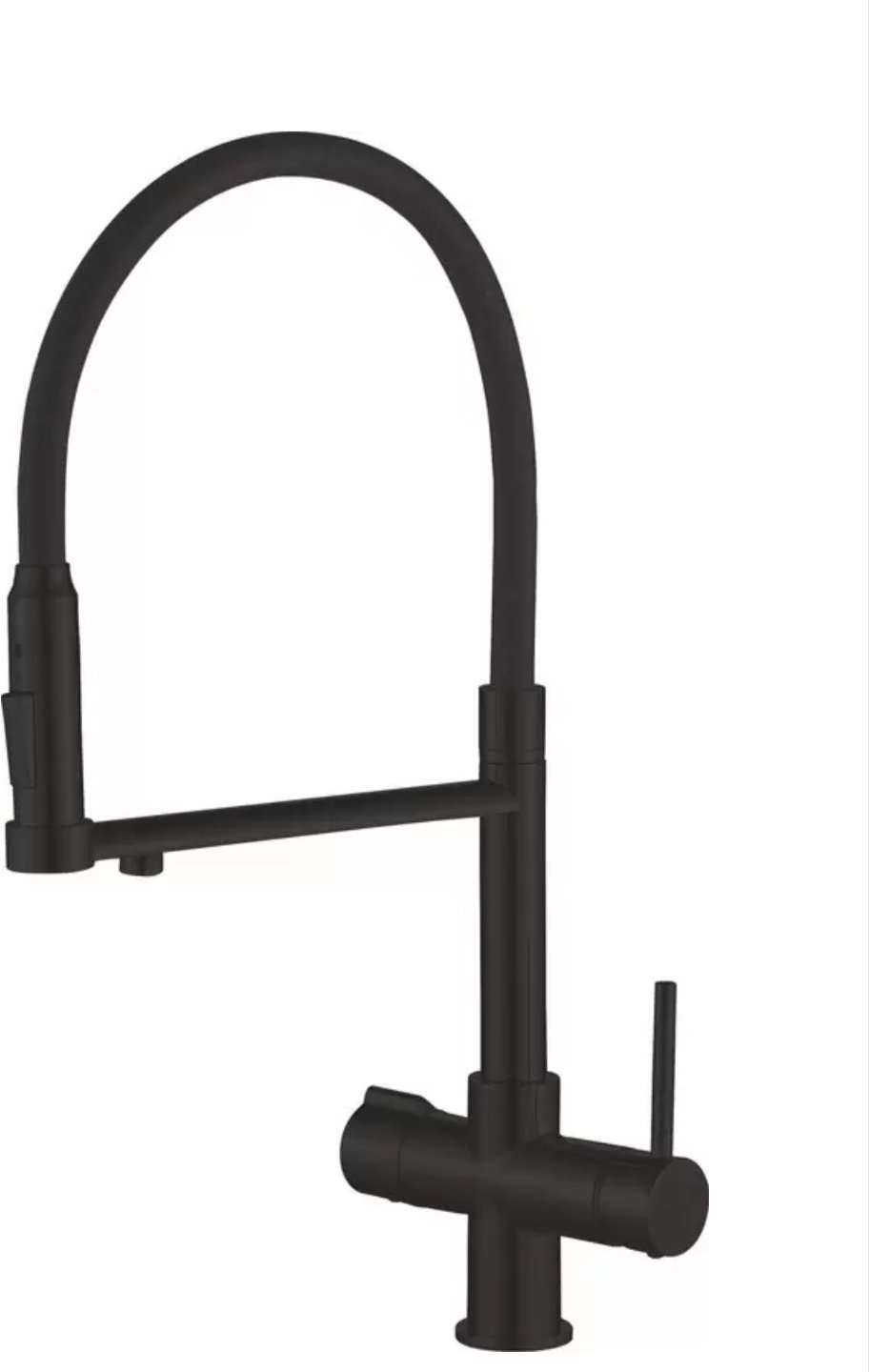 Смеситель с гибким изливом Rose R758h, латунь, цвет черный купить,NaN