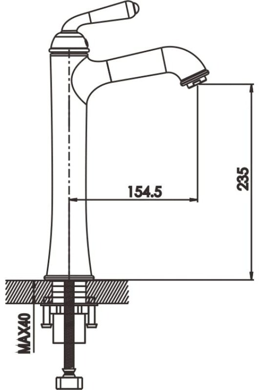 Смеситель для раковины (умывальника) Rose R0211E, однозахватный купить,NaN