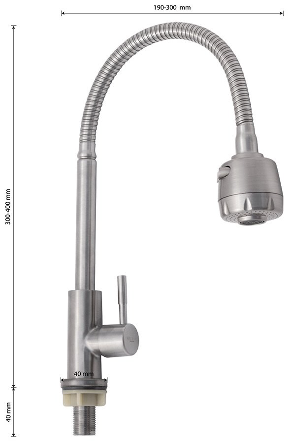 Смеситель с гибким изливом MAGNUS М-9213, латунь, цвет хром купить,NaN