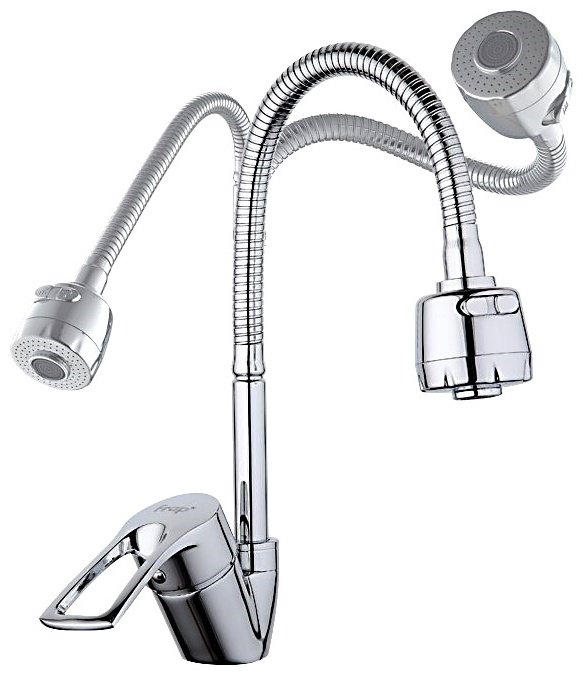 Смеситель с гибким изливом Frap F43701-B, латунь, цвет хром купить,NaN