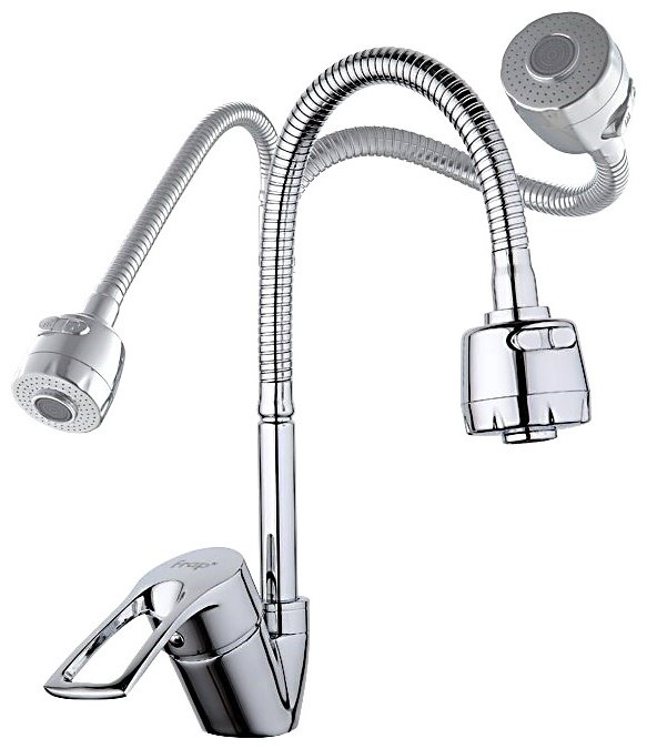Смеситель с гибким изливом Frap F43701-B, латунь, цвет хром купить,NaN