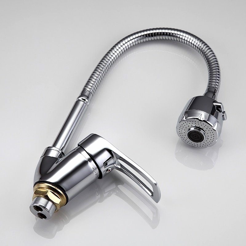 Смеситель с гибким изливом Frap F43701-B, латунь, цвет хром купить,NaN