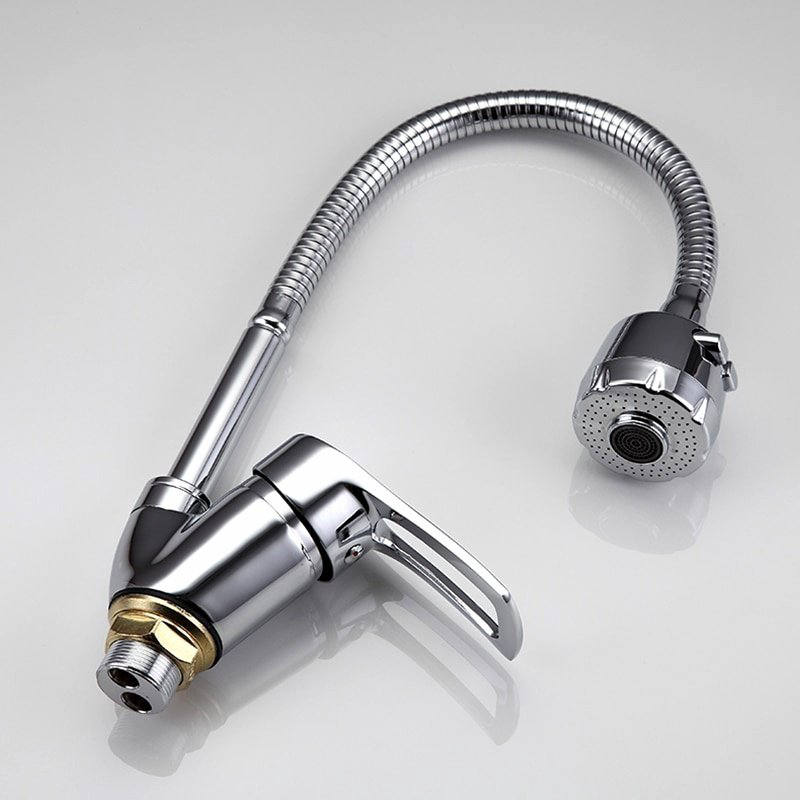 Смеситель с гибким изливом Frap F43701-B, латунь, цвет хром купить,NaN