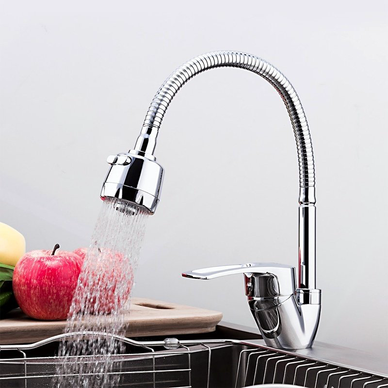 Смеситель с гибким изливом Frap F43701-B, латунь, цвет хром купить,NaN