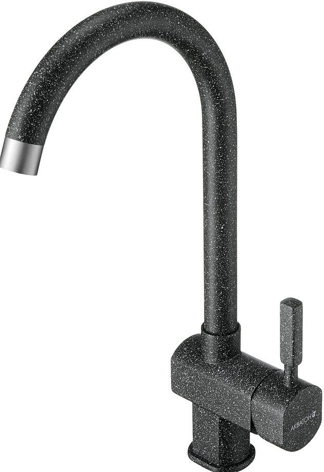 Смеситель для кухни (мойки) AQUATON Лиам 1AX003FCXX210 цвет графит, однозахватный купить,NaN