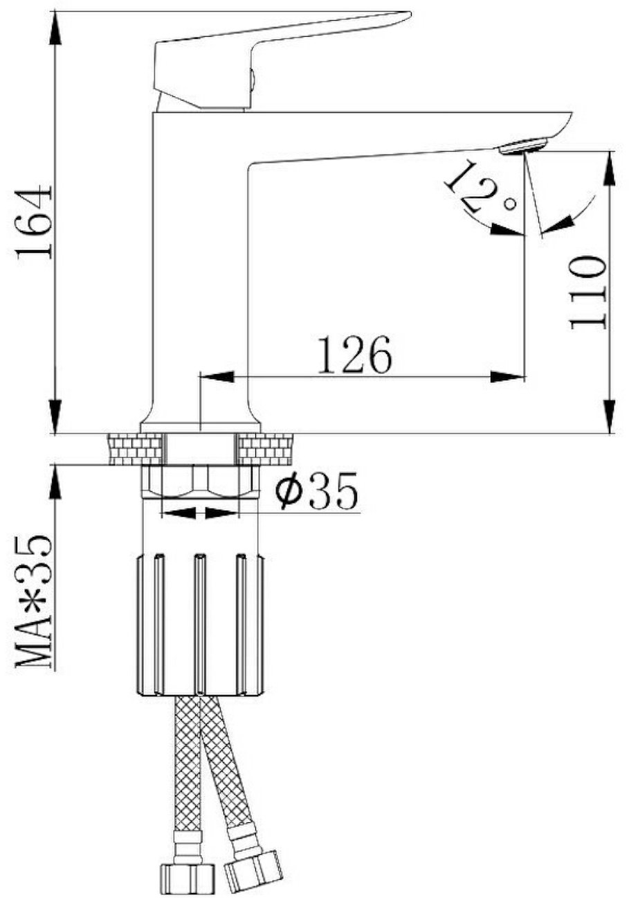 Смеситель для раковины (умывальника) Splenka S41.10.03, однозахватный купить,NaN