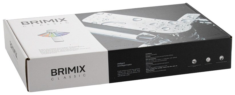 Смеситель с гибким изливом BRIMIX 3374, ЦАМ, цвет черный, хром купить,46300