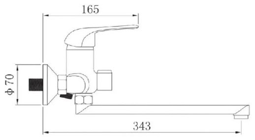 Смеситель для ванны Potato P2228, латунь, цвет хром купить,32000
