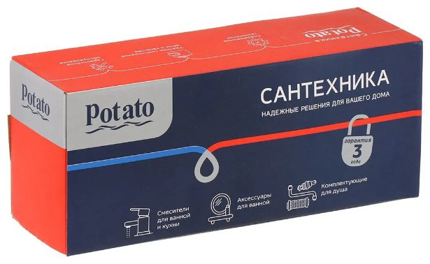 Смеситель для ванны Potato P2228, латунь, цвет хром купить,32000