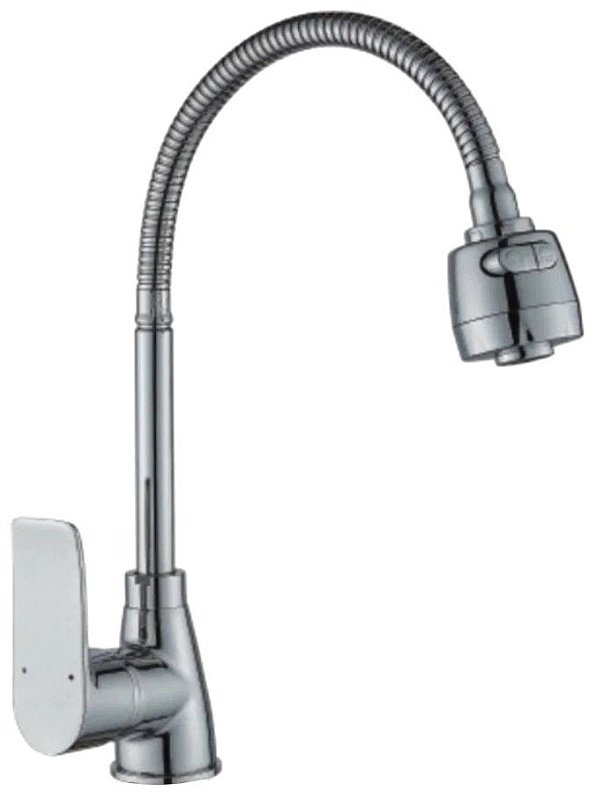Смеситель с гибким изливом Potato P5832, латунь, цвет хром купить,30400