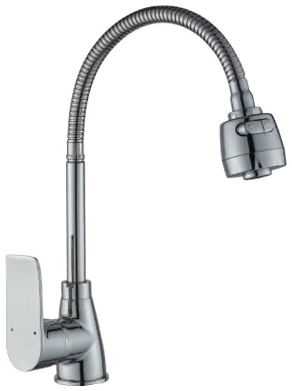 Смеситель с гибким изливом Potato P5832, латунь, цвет хром купить,30400