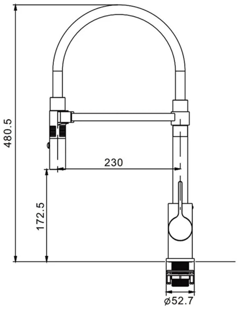 Смеситель с гибким изливом Rose R133C, латунь, цвет белый купить,NaN