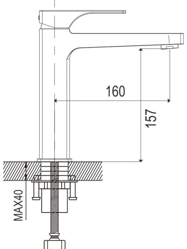 Смеситель Rose R1001, латунь, цвет хром купить,NaN
