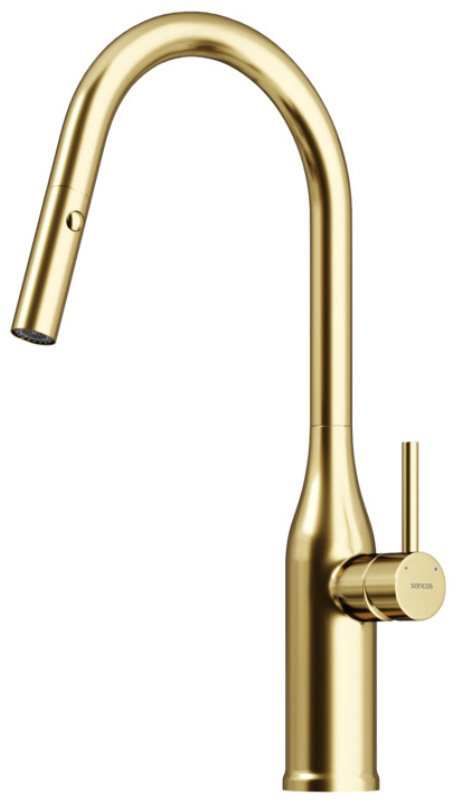 Смеситель для кухни Sancos Grand SC4002BG, латунь, цвет золотой купить,188400