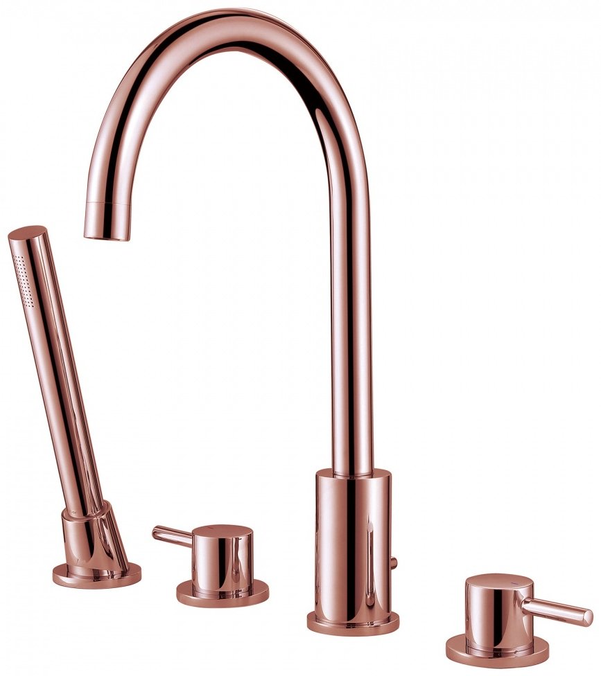 Смеситель для ванны Abber Wasser Kreis AF8113RG цвет золотистый, двухзахватный купить,323300