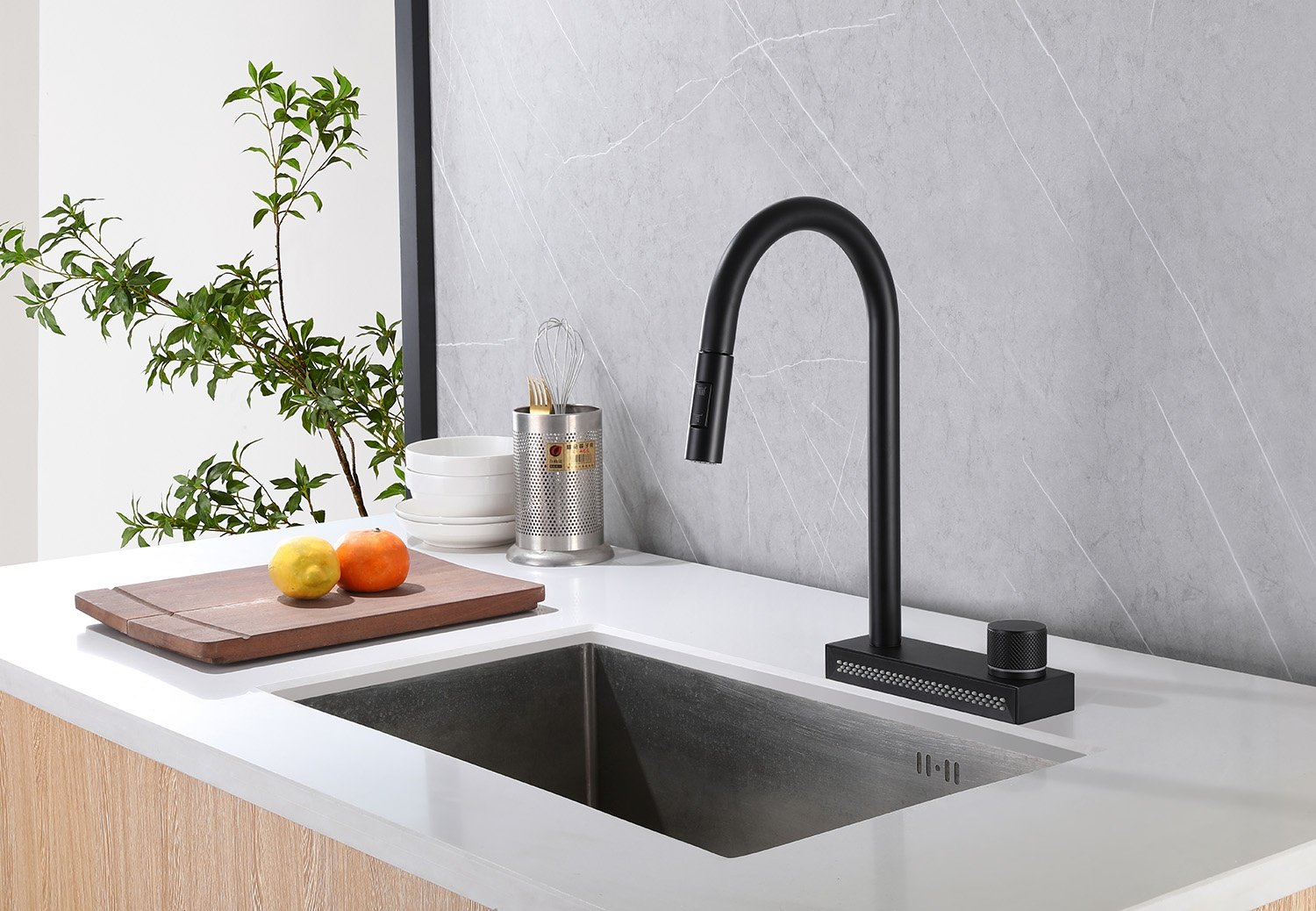 Смеситель для кухни (мойки) Abber Wasser Kreis AF8114B, однозахватный