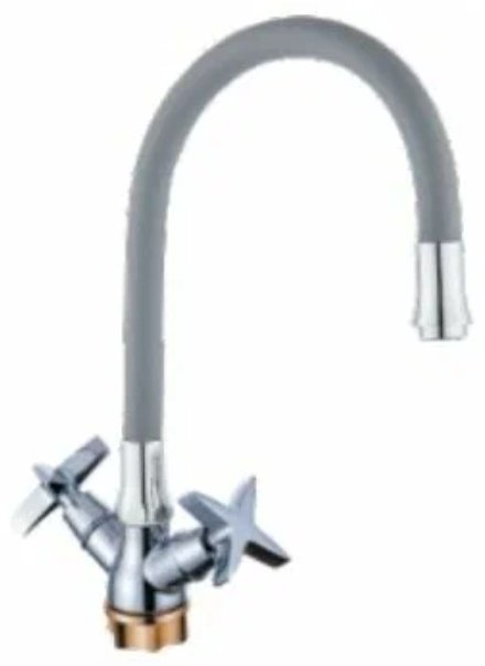 Смеситель с гибким изливом Potato P59311-19, цинк, цвет серый купить,30200