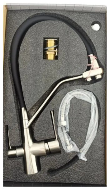 Смеситель с гибким изливом Rainsberg R603CL-2, латунь, цвет черный, сатин купить,NaN