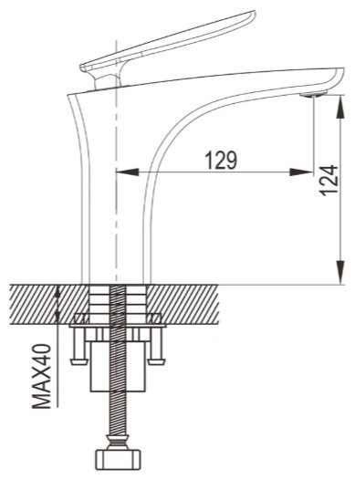 Смеситель Rose R2701F , латунь, цвет хром купить,NaN