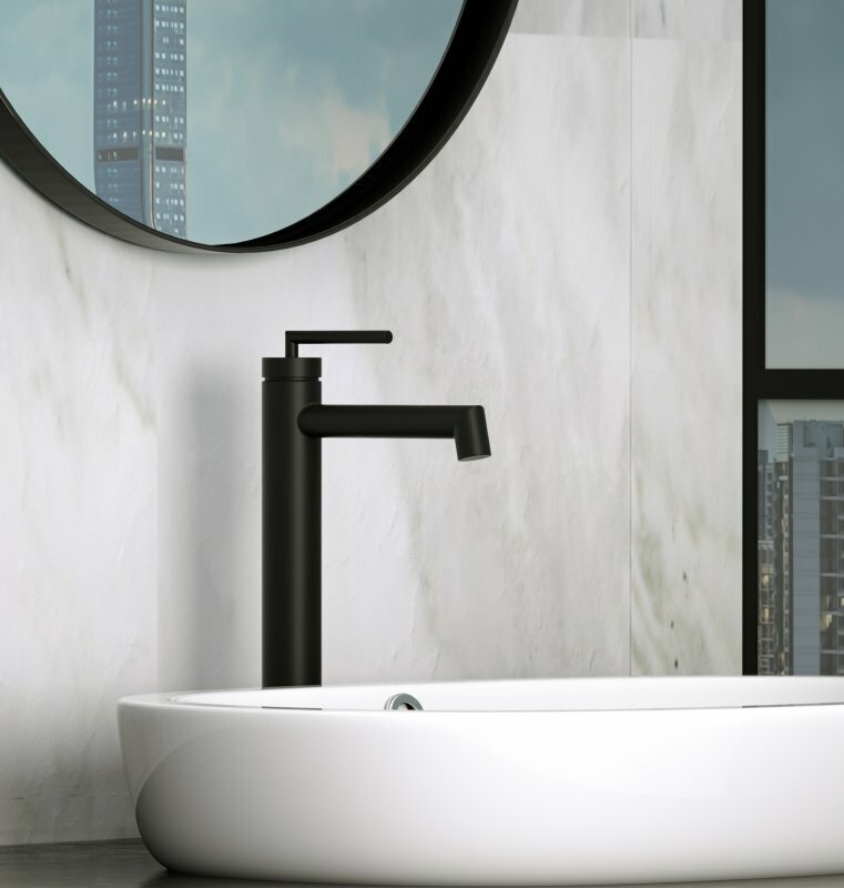 Смеситель для раковины (умывальника) BelBagno ACQUA-LVM-NERO , однозахватный купить,NaN