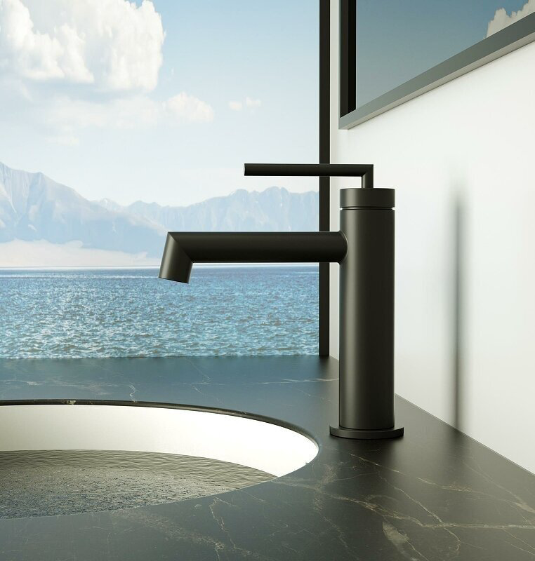 Смеситель для раковины (умывальника) BelBagno ACQUA-LVM-NERO , однозахватный купить,NaN
