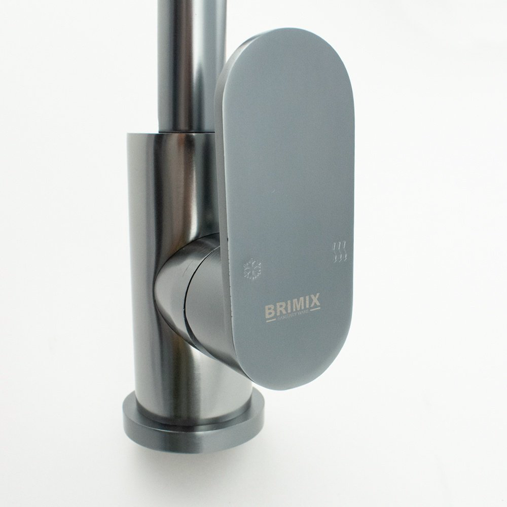 Смеситель с гибким изливом BRIMIX 88209, алюминий, цвет серый купить,NaN